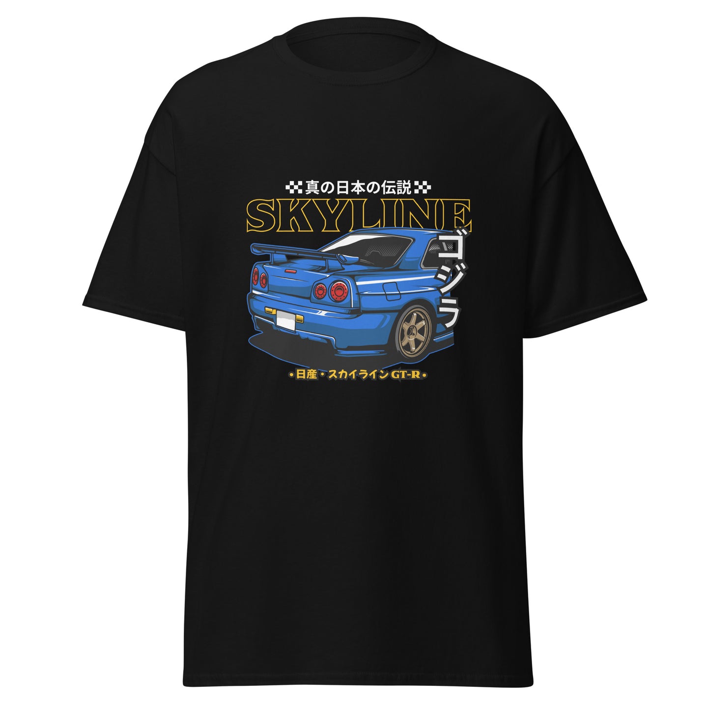 premium men's Japanese car t-shirts Skyline NissanR34 GTR