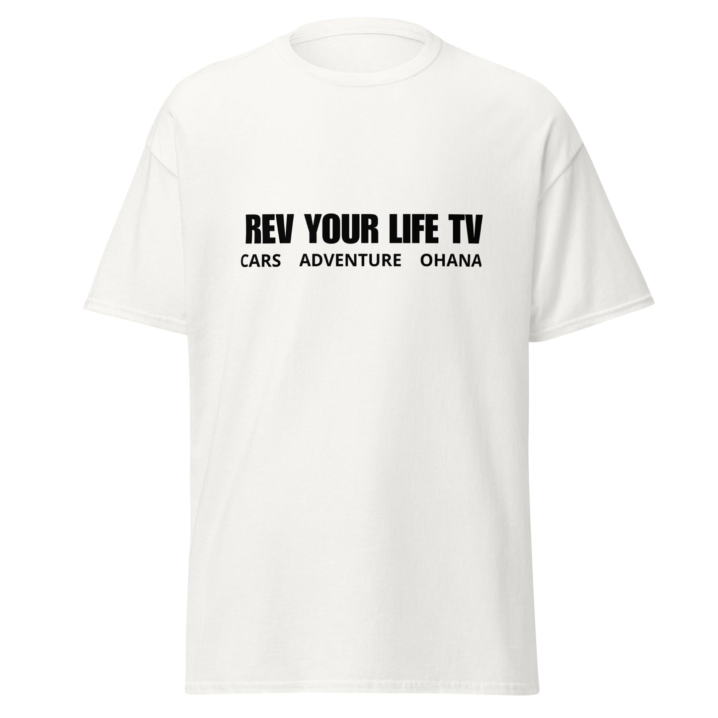 High-quality Rev Your Life TV T-shirt featuring the slogan 'Need Money for Porsche,' ideal for car enthusiasts, Porsche fans, and automotive lifestyle. Classic fit, crew neck, comfortable fabric. Available in various sizes.