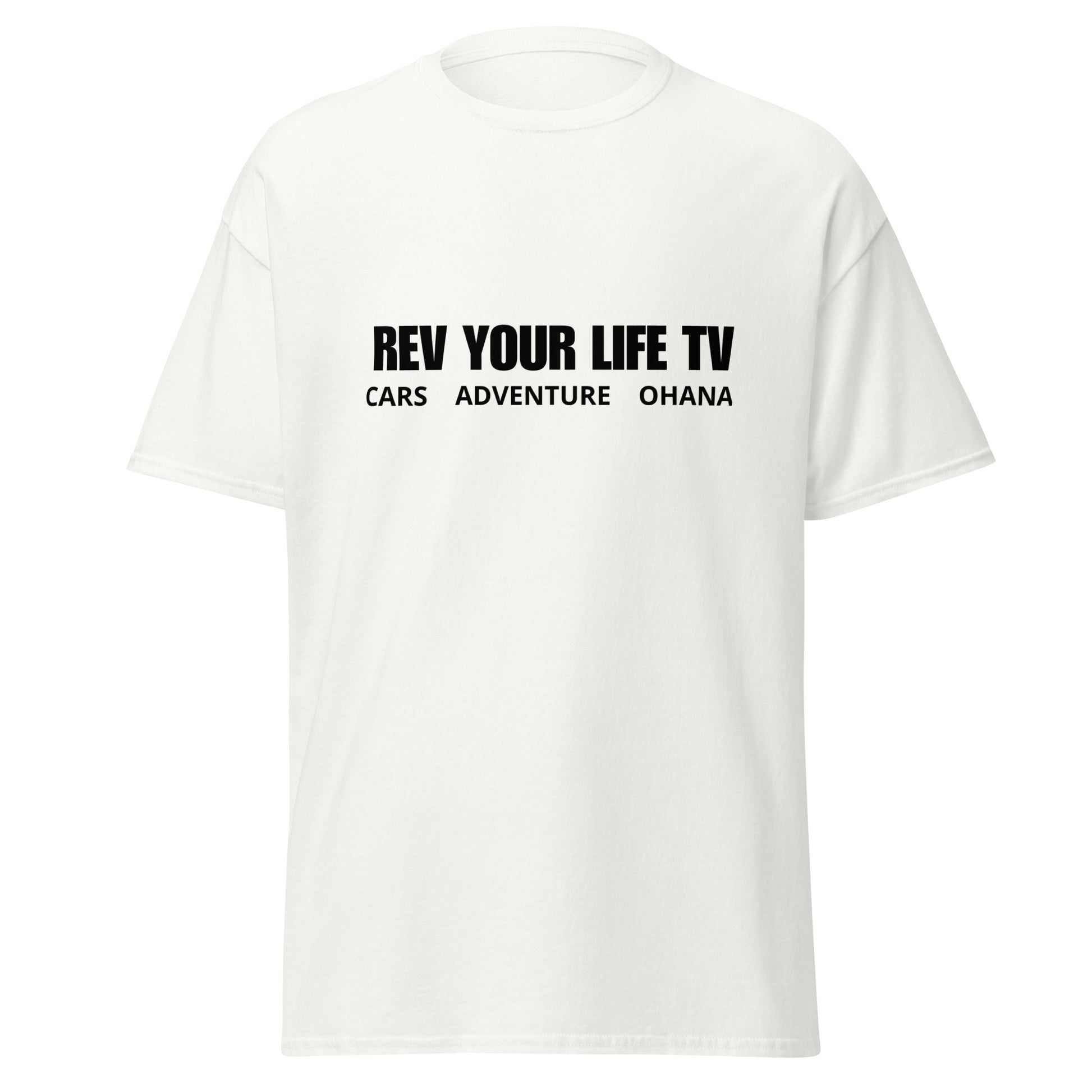 High-quality Rev Your Life TV T-shirt featuring the slogan 'Need Money for Porsche,' ideal for car enthusiasts, Porsche fans, and automotive lifestyle. Classic fit, crew neck, comfortable fabric. Available in various sizes.