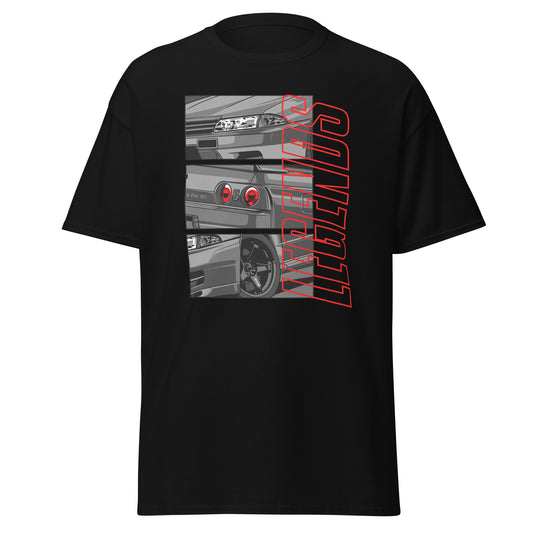 premium men's Japanese car t-shirts R32 GTR