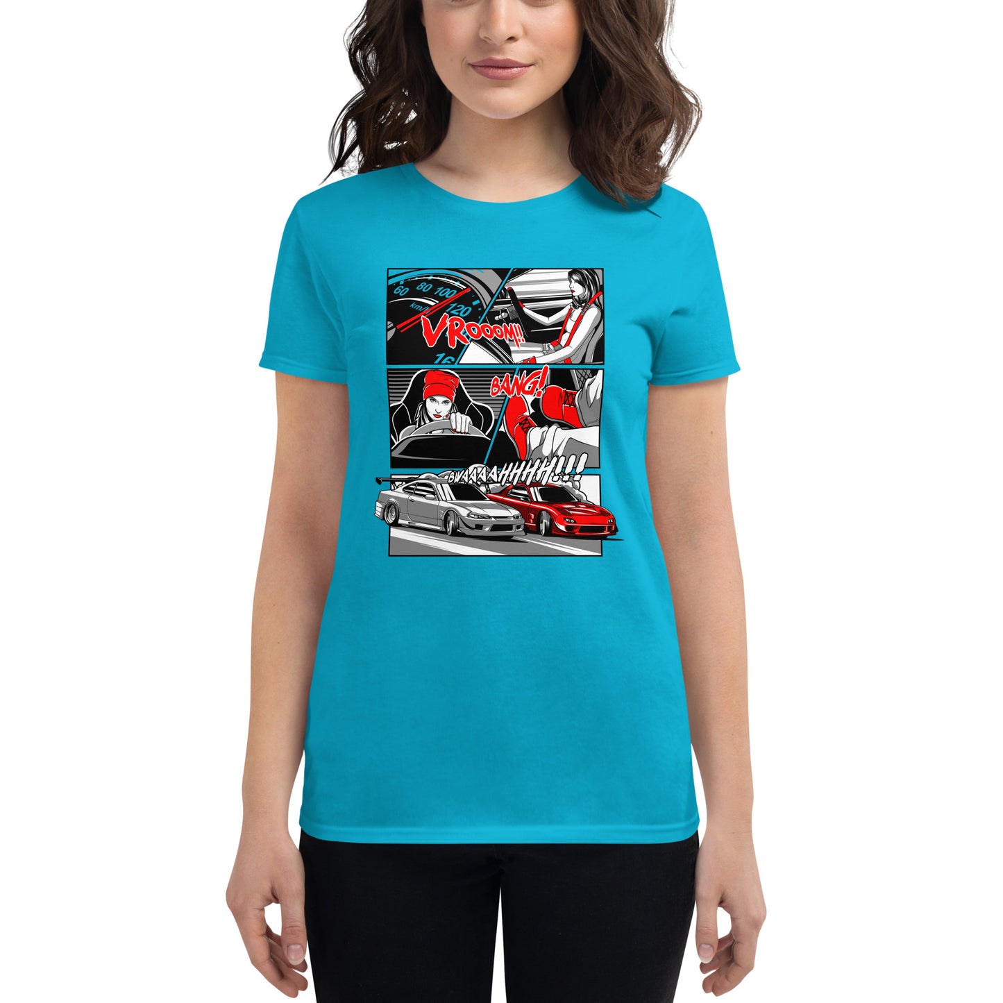 premium women's Japanese car t-shirts because racecar